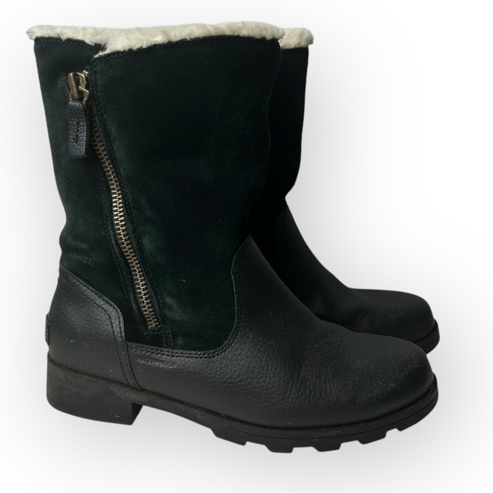 Sorel Emelie Foldover Boot Black Leather 5